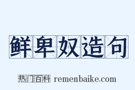 鲜卑奴造句是什么意思的图片